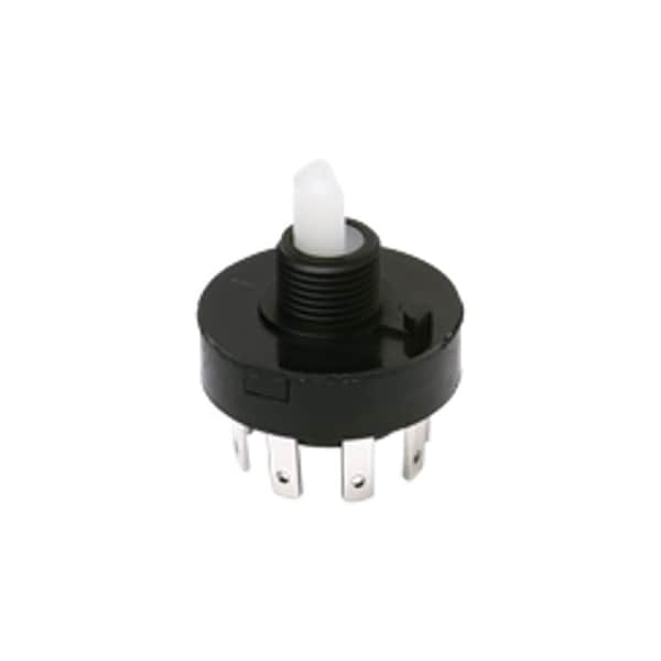 Interruptor rotativo de C&K Components, 2 posiciones, DPDT, enclavado, 1A, 125V DC, terminal de conexión rápida, actuador de tipo plano - H20207RR05Q