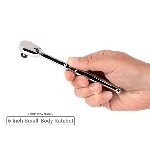 Tekton 3/8 Inch Drive Small Body Ratchet Set, 3-Piece (3, 6 in., 6 in. flex) - SRH99002