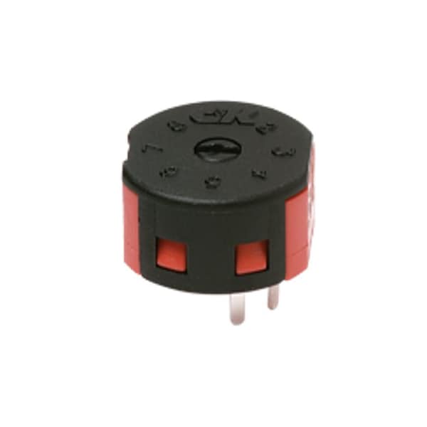 Componente giratorio C&K, 3 posiciones, Sp3T, enclavado, 4A, 28Vdc, terminal de alambre, actuador tipo plano, panel - F10308RSWCQ