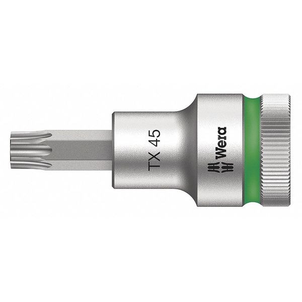 Wera 1/2 in Drive Torx(R) Socket Bit Torx(R) T45 Tip, 2 3/8 in L - 05003835001
