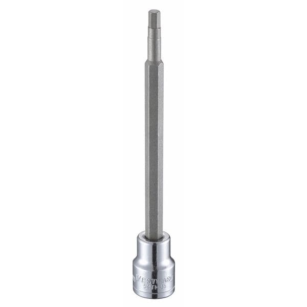 Westward 3/8 in Drive Hex Socket Bit Metric 4 mm Tip, 4 13/16 in L - 54TM35