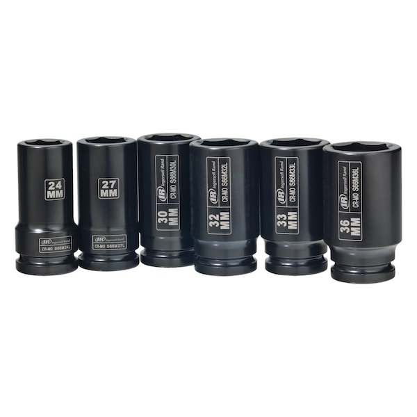 Ingersoll-Rand Impact Socket Set 6 PC 3/4 IN Drive Metric Deep - IRTSK6M6LN