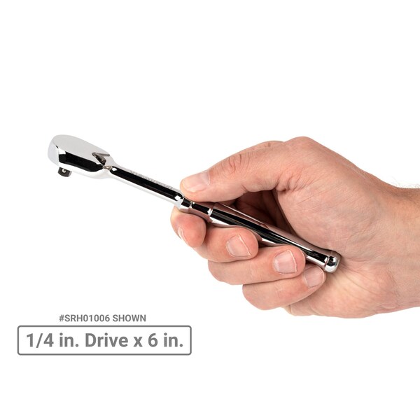 Tekton 1/4 Inch Drive Ratchet and Spinner Handle Set (5-Piece) - SDR99009