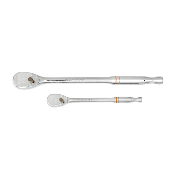 Gearwrench 2 Piece 1/4" & 3/8" Drive 90-Tooth Long Handle Teardrop Ratchet Set - 81268T
