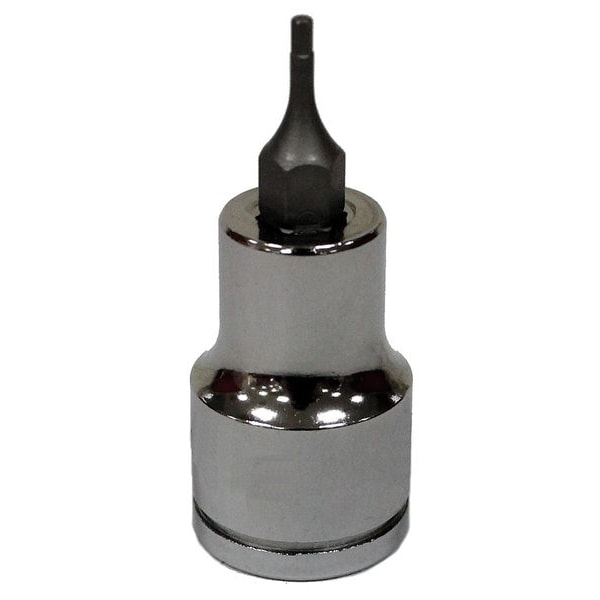 Westward 3/8 in Drive Hex Socket Bit Metric 2 mm Tip, 1 3/4 in L - 20HW83