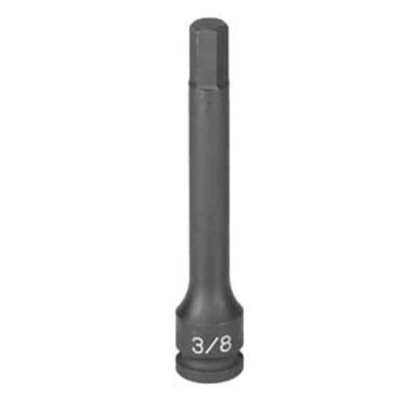 Eagle Tool Us Grey Pneumatic GY19124F 0.38 in. Drive x 0.38 in. x 4 in. Length Hex Driver - GY19124F