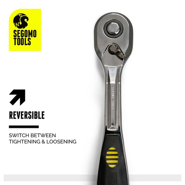 Segomo Tools 3/8 Inch Drive 72 Teeth Heavy Duty Offset Ratchet - - ST3800-72