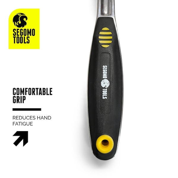 Segomo Tools 3/8 Inch Drive 72 Teeth Heavy Duty Offset Ratchet - - ST3800-72