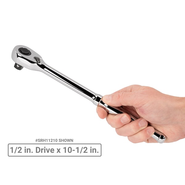 Tekton 1/2 Inch Drive Quick-Release Ratchet Set, 3-Piece (10-1/2, 18, 24 in.) - SRH92104