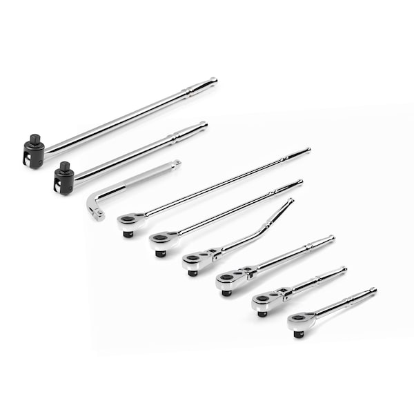 Tekton 1/2 Inch Drive Quick-Release Ratchet, L-Handle, and Breaker Bar Set (9-Piece) - SDR99201