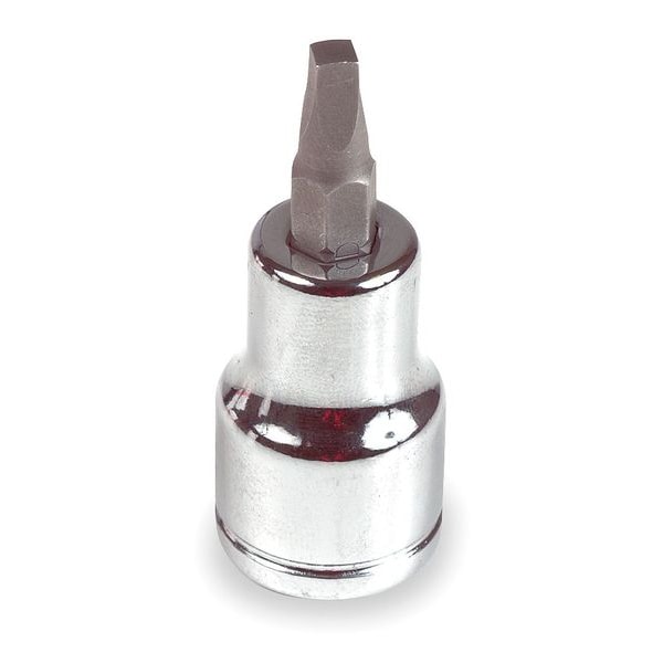 Westward 3/8 in Drive Robertson Square Recess Socket Bit SAE R3 Tip, 1 55/64 in L - 3LE49