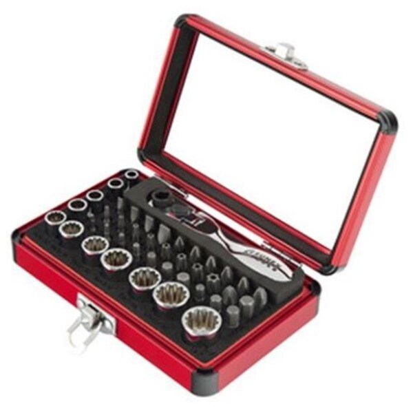 Cool Kitchen 0.25 in. Dr Mini Dual Flex Head Ratchet with Socket & Bit - 44 Piece - CO2571608