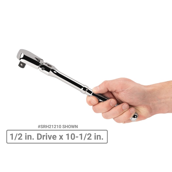 Tekton 1/2 Inch Drive Flex Head Ratchet Set, 2-Piece (10-1/2, 14 in.) - SRH92201