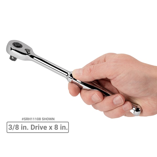 Tekton 3/8 Inch Drive Quick-Release Ratchet Set, 4-Piece (4-1/2, 8, 12, 18 in.) - SRH91106