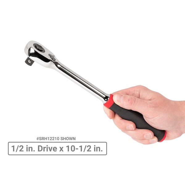 Tekton 1/2 Inch Drive Quick-Release Comfort Grip Ratchet, L-Handle, and Breaker Bar Set (9-Piece) - SDR99202