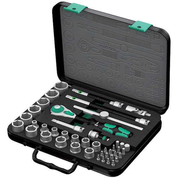 Posdatas 5003594001 0.37 in. Drive Zyklop Speed Ratchet Set - 43 Piece - PO3950441