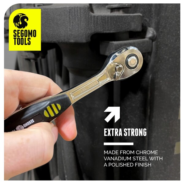 Segomo Tools 1/4 Inch Drive 72 Teeth Heavy Duty Offset Ratchet - - ST1400-72