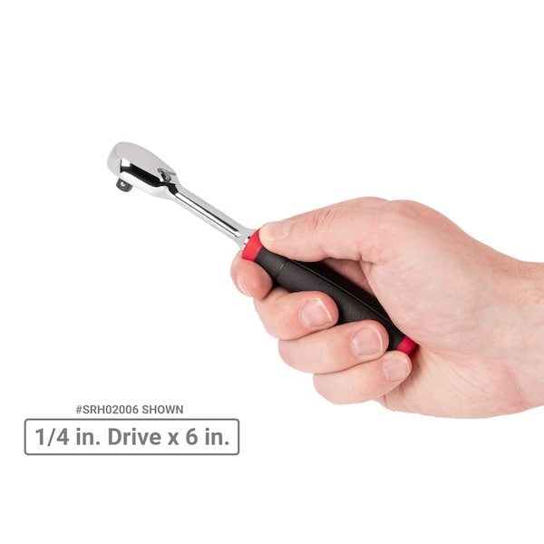 Tekton 1/4 Inch Drive Comfort Grip Ratchet and Spinner Handle Set (5-Piece) - SDR99010