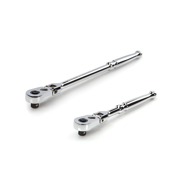 Tekton 3/8 Inch Drive Flex Head Quick-Release Ratchet Set, 2-Piece (8, 12 in.) - SRH91301