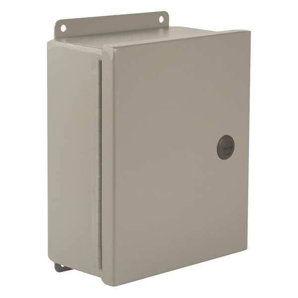 Wiegmann Carbon Steel Electrical Enclosures, 10 in H, 6 in D, 8 in W, NEMA 4X, Hinged - BN4100806CHQT