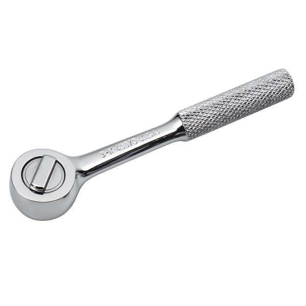 Sk Professional Tools 1/4" Drive 60 Geared Teeth Round Head Style Hand Ratchet, 6-1/2" L, SuperKrome Plating Finish - 40971