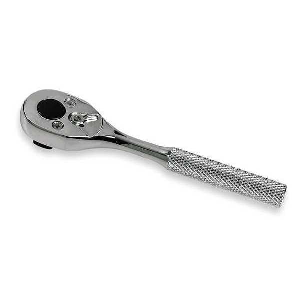 Proto 3/8" Drive 24 Geared Teeth Pear Head Style Hand Ratchet, 5" L, Full Polish Finish - J5248S