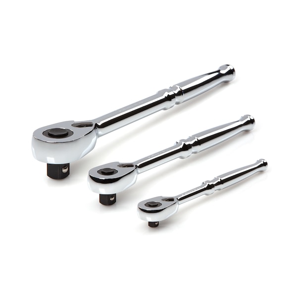 Tekton 1/4, 3/8, 1/2 Inch Drive Quick-Release Ratchet Set (3-Piece) - SRH91100