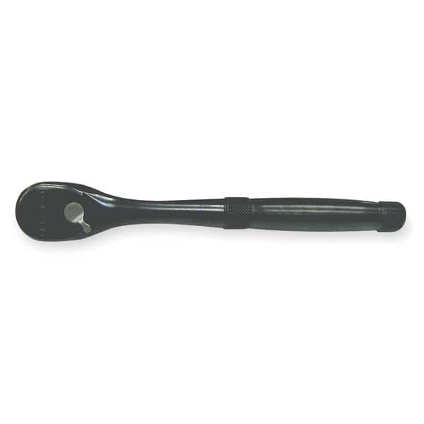 Proto 1/4" Drive 45 Geared Teeth Pear Head Style Hand Ratchet, 5-9/16" L, Black Oxide Finish - J4749XLBL