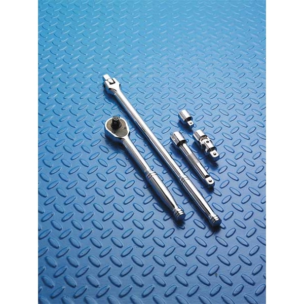 Westward 1/2 in Drive 72 Geared Teeth Pear Head Style Hand Ratchet, 10 in L, Chrome Finish - 4YP75