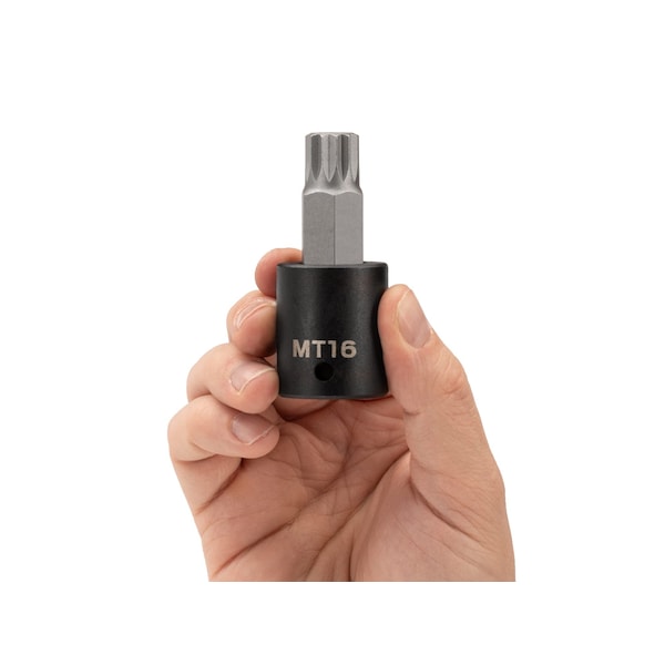 Tekton 1/2 Inch Drive x MT16 Tamper-Resistant Triple Square Impact Bit Socket - SIB29216