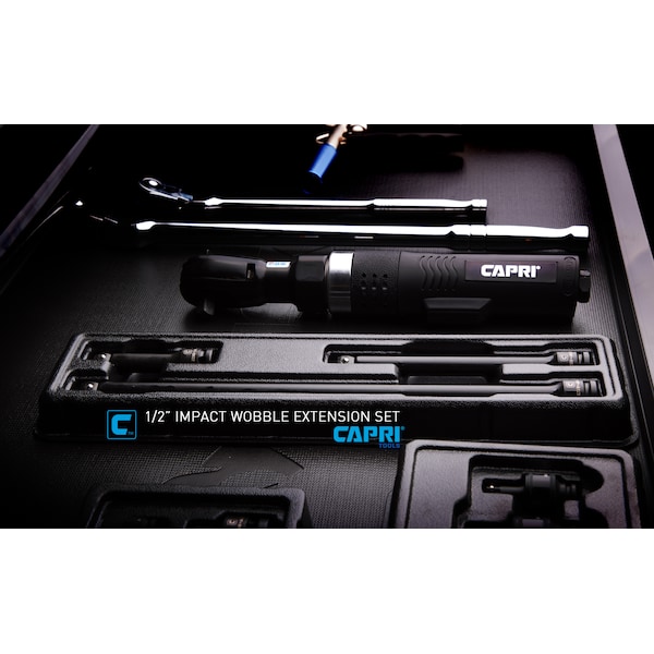 Capri Tools 1/2 in Drive 3, 6 and 12 in Wobble Impact Extension Bar Set, 3 pcs - 5-8151