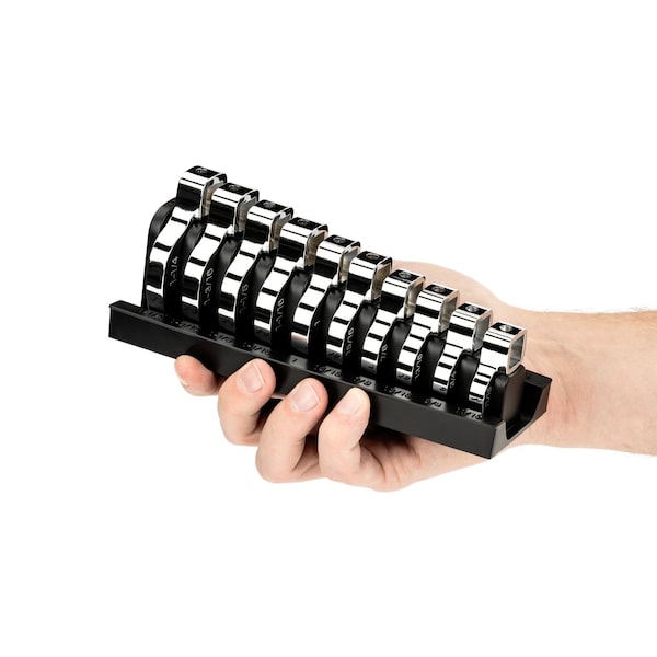 Tekton 10-Tool 1/2 Inch Drive Crowfoot Wrench Organizer Rack, Black (11/16 - 1-1/4 in.) - ORG26310