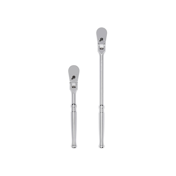Tekton 3/8 Inch Drive Flex Head Ratchet Set, 2-Piece (8, 12 in.) - SRH91201