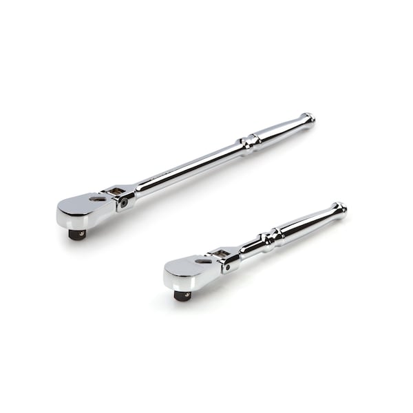 Tekton 3/8 Inch Drive Flex Head Ratchet Set, 2-Piece (8, 12 in.) - SRH91201