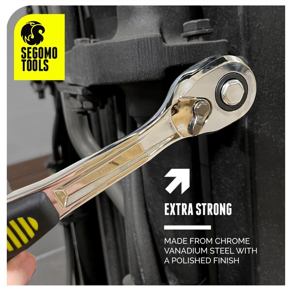 Segomo Tools 1/2 Inch Drive 72 Teeth Heavy Duty Offset Ratchet - ST1200-72