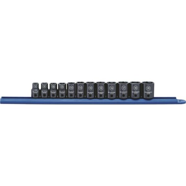 Gearwrench GearWrench KDT-84911N 0.37 in. Drive 6 Point Metric Impact Socket Set - 12 Piece - KDT-84911N