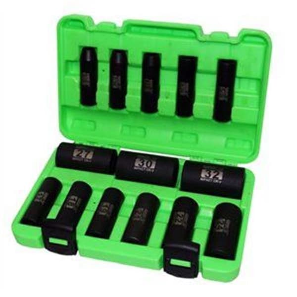 Grip-On Grip on Tools 254733 15 Piece Metric Deep Impact Socket Set - 254733