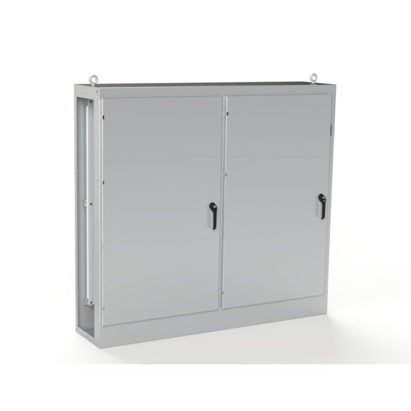 Saginaw Control & Engineering Carbon Steel Electrical Enclosures, 72 in H, 18 in D, 77-3/4 in W, NEMA 3R, 12, 13, Hinged - SCE-MOD72X7818