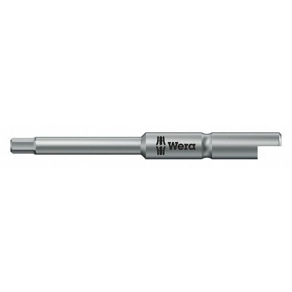 Wera 1/2 in Drive Hex Socket Bit Metric 2mm Tip, 1 47/64 in L - 05135269001