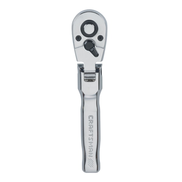 Craftsman 3/8-in Drive 72 Geared Teeth Ratchets, 3/8" Drive Stubby Flex Head, Full polish - CMMT99425