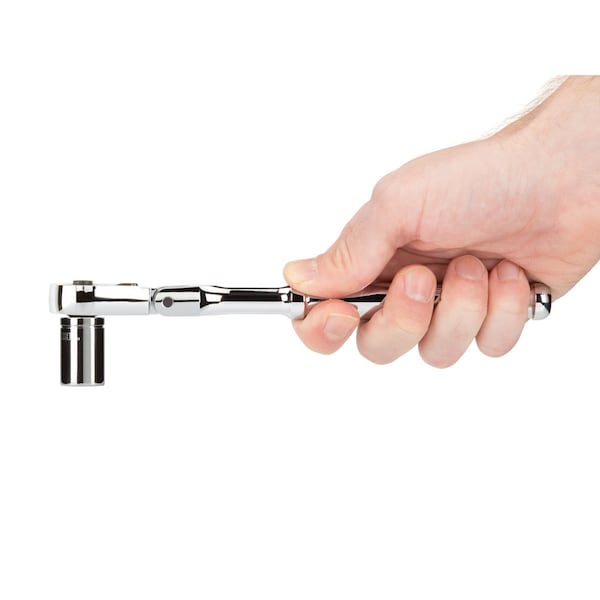 Tekton 3/8 Inch Drive x 8 Inch Flex Head Quick-Release Ratchet - SRH31108