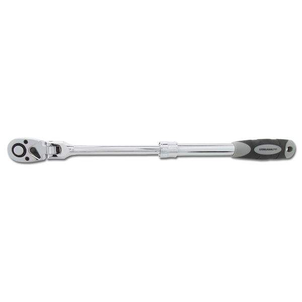 Steelman 1/2-Inch Drive 72-Tooth Extendable Flex-Head Ratchet (13.5 - 19-Inch Length) - 96756