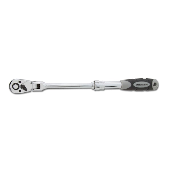 Steelman 3/8-Inch Drive 72-Tooth Extendable Flex-Head Ratchet (9.5 - 13.5-Inch Length) - 96755