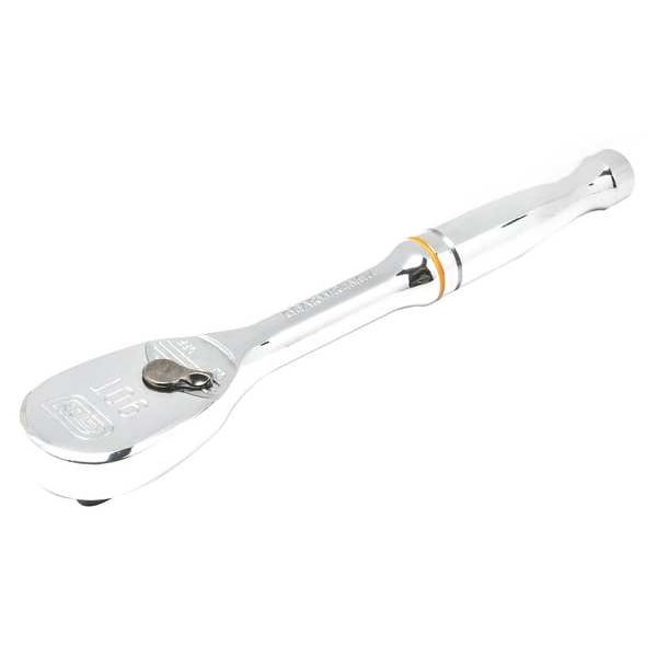 Gearwrench 1/4" Drive 90 Geared Teeth Teardrop Head Style Hand Ratchet, 5.13" L, Full Polish Chrome Finish - 81011T