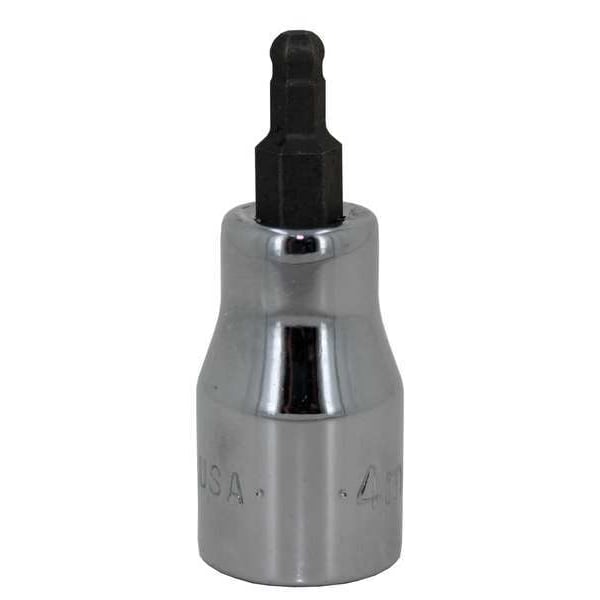 Sk Professional Tools 3/8 in Drive Ball Hex Hex Ball Bit Socket SAE 3/8 in Tip, 3 5/32 in L - 45512