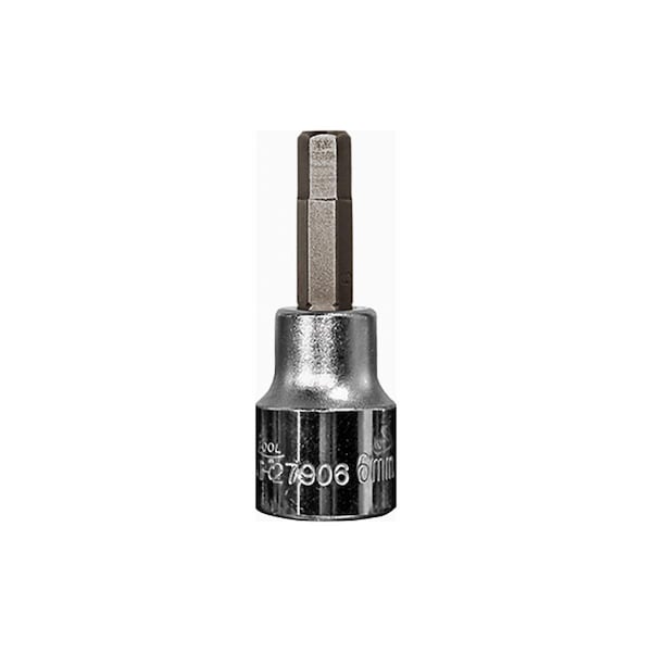 K-Tool International Hex Bit Socket, 3/8" Drive, 6mm, Number of Points: 6 - KTI-27906