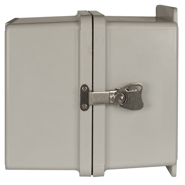 Wiegmann Fiberglass Electrical Enclosures, 10 in H, 8 in D, 8 in W, NEMA 4X, Screw On - HW-J100808XD