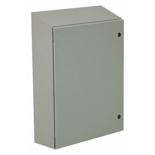 Wiegmann Carbon Steel Electrical Enclosures, 48 in H, 12 in D, 38 in W, NEMA 3R, 4, 12, 13, Hinged - N412483812CSTD