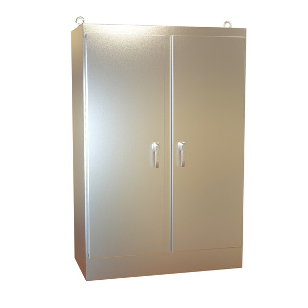 Hammond 304 Stainless Steel Electrical Enclosures, 72 in H, 24 in D, 48 in W, NEMA 4X, Hinged - HN4FS724824SS