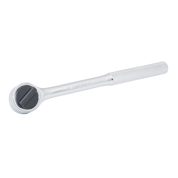 Urrea 1/2" Drive 45 Geared Teeth Round Head Style Hand Ratchet, 10-1/8" L, Chrome Finish - 5452A